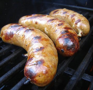 Sweet Chille New Potatoes with Sausage & Mint Pea Sauce - A Summer Take On Bangers & Spuds