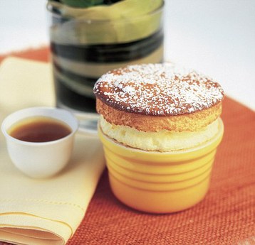 Daniel Boulod's Passion Fruit with Soufflé with Caramelised Pear-passion Sauce