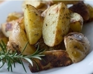Roasted Potatoes with Paprika, Goose Fat and Sea Salt