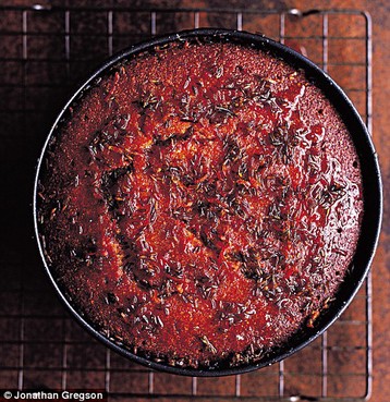 Maria Elia's Orange, Lavender and Almond Syrup Cake