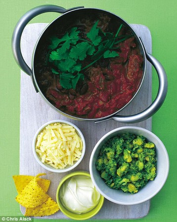 Amber Black's Oven Chilli Con Carne with All the Trimmings