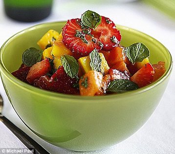 Jenny White's Fresh Fruit Salad with A Mint Vinaigrette