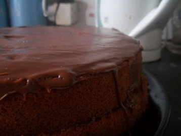 Sponge Cake with Scrumy Chocolate Icing