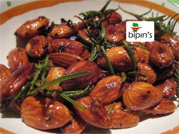 Festive Roasted Almonds with Rosemary & Honey