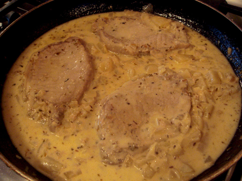 Pork with Sage & Pear Sauce