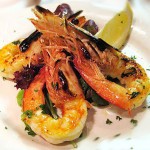 Chargrilled Tiger Prawns with Lemon Grass, Chilli and Corriander.