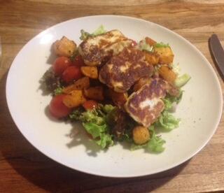Hallomi and Roasted Butternut Squash Salad