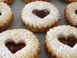 Jam & Coconut Cookies