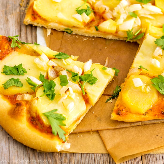 Homemade Vegan Potato Pizza